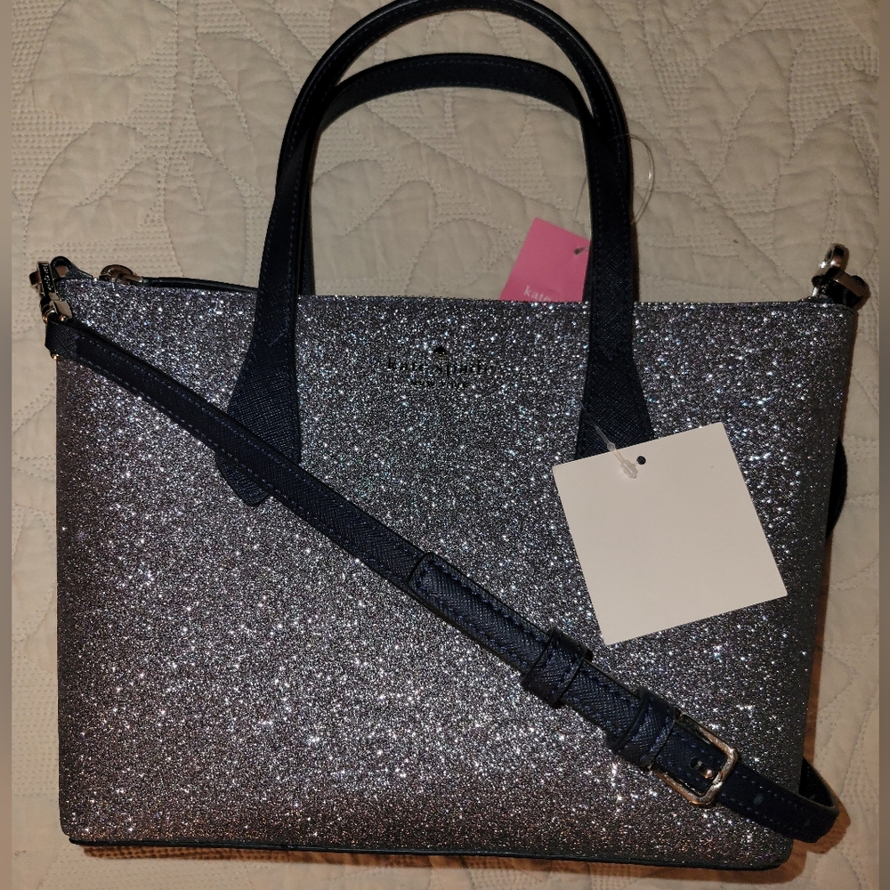 Kate Spade New York Glitter Joeley Bag in Duck Navy